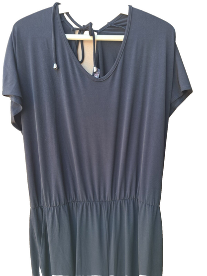 KIM & CO. Jumpsuit Brazil Knit Jersey 2 Eingrifftaschen, Schwarz Größe XL