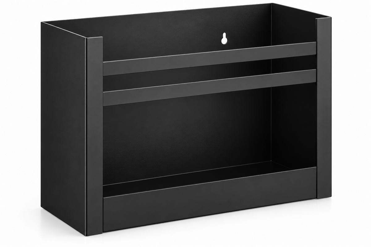 Navaris Wandmagazinhalter Schwarz Metall Zeitschriftenhalter Wandablage C5