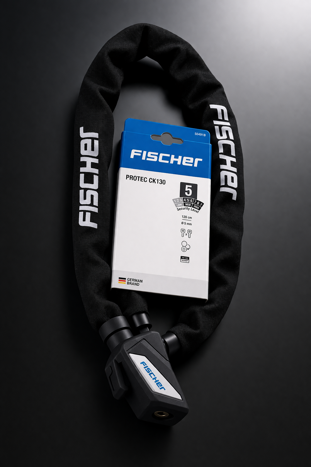 Fischer Protec CK130 Kettenschloss Fahrradschloss Schloss