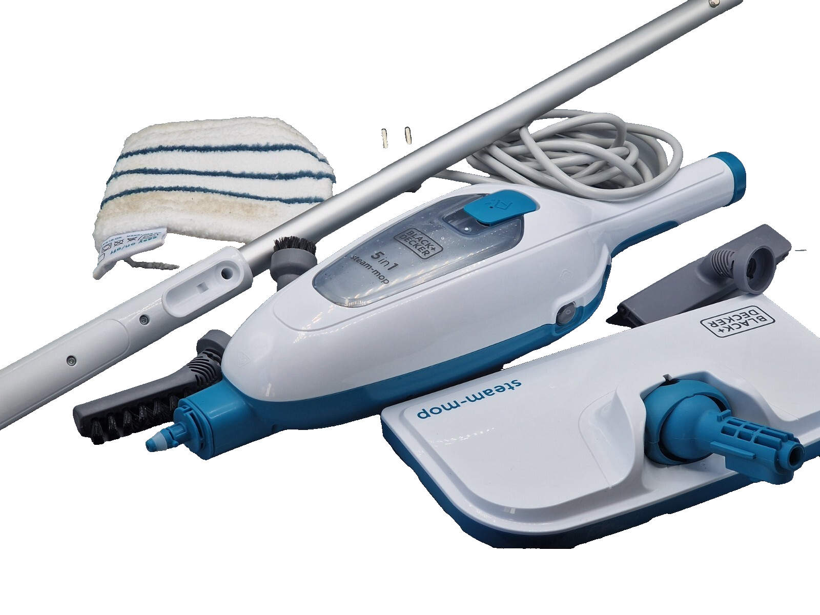 Black+Decker 1.300W 5-In-1 Dampfbesen Steam Mop FSM13E5 Dampfreiniger*