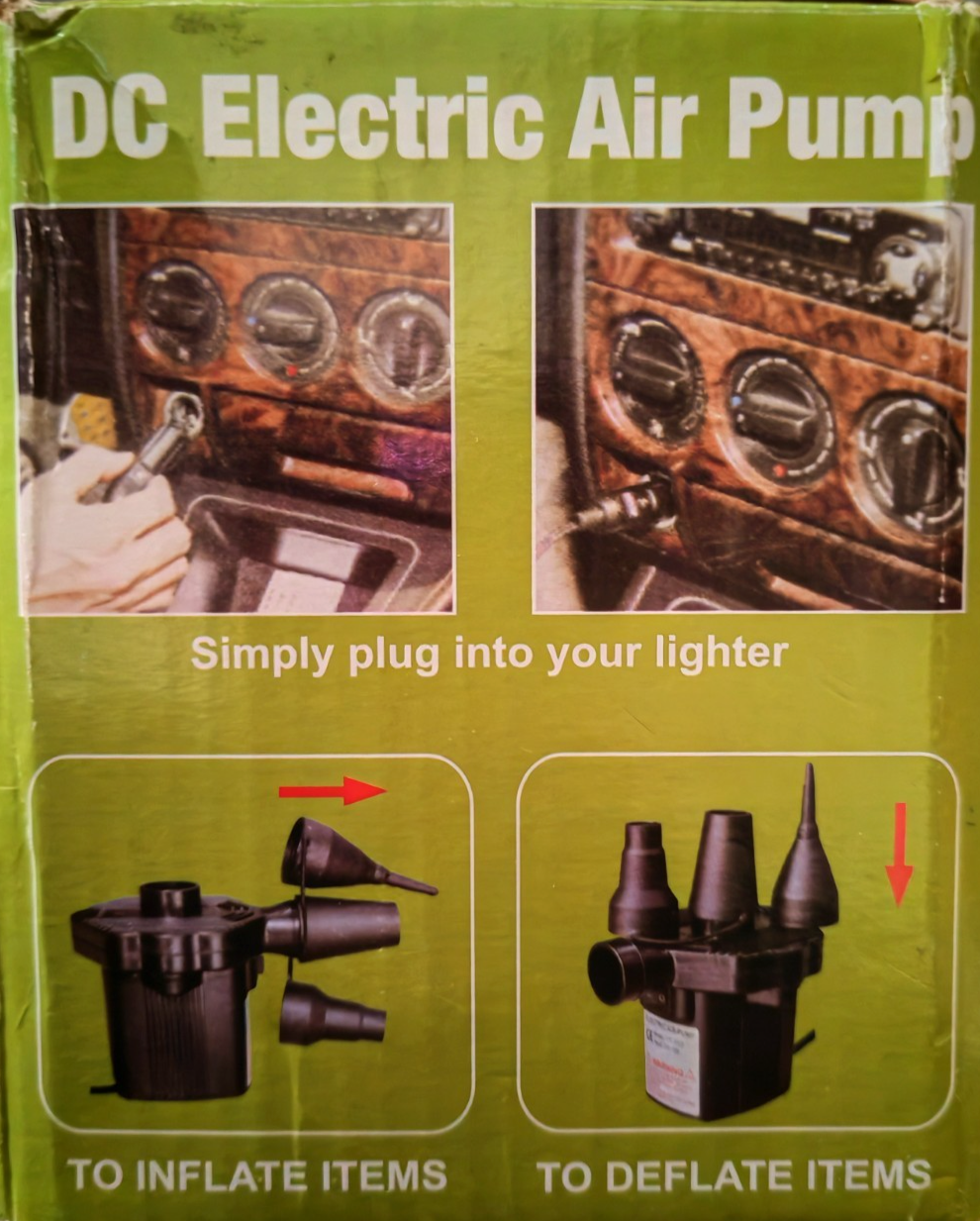 DC Electric Air YT-833 Elektrische Luftpumpe 12V Gebläsepumpe mit Adapter B1