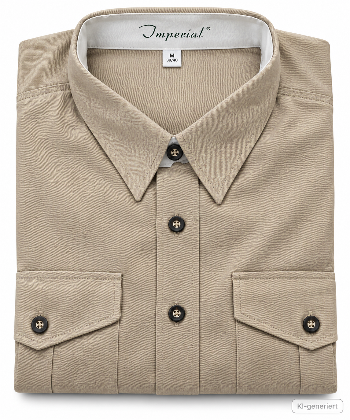 Imperial Derby Herren Jagdhemd Gr. 50 Khaki Langarm Dehnzonen Outdoor Hemd D2