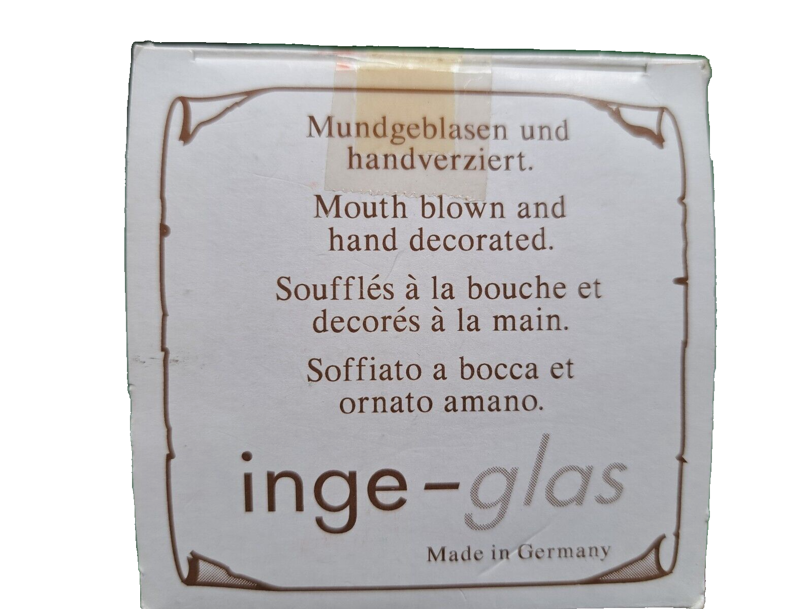 Inge-Glas, Christbaumspitze, Mundgeblasen und Handverziert