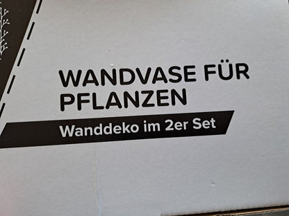 Pure Living 2er Set Wandvase Pflanzen Deko Wandpflanzen Halter Modern