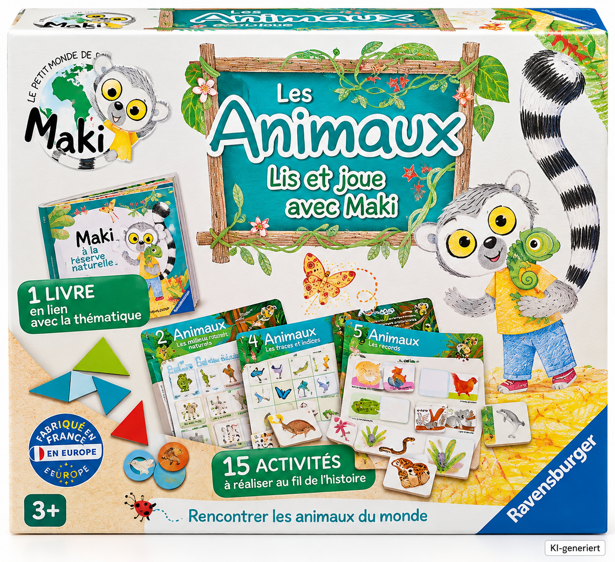 Ravensburger Maki Les Animaux Lernspiel Französisch ab 3 Jahre 22355 D5