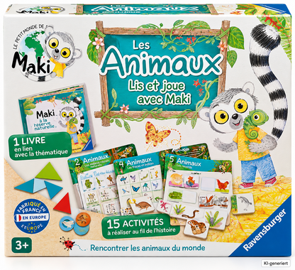 Ravensburger Maki Les Animaux Lernspiel Französisch ab 3 Jahre 22355 D5