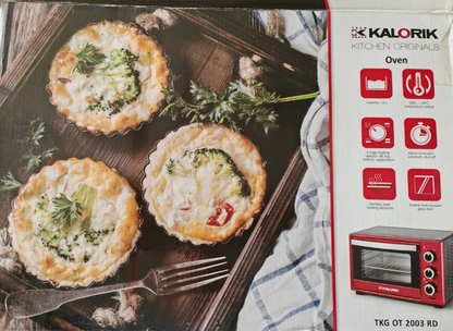 Kalorik TKG OT 2003 RD Multiofen 16L Mini Backofen Grill Timer 1280W Rot F3