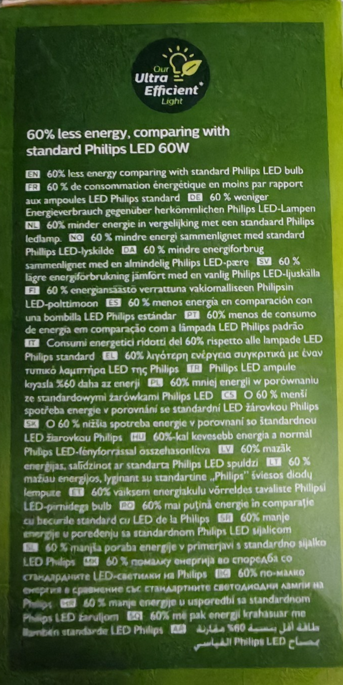 Philips Ultra Efficient LED E27 4W 840lm 2700K Warmweiß Filament A60 HA34