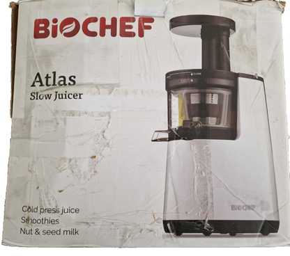 BioChef Atlas Slow Juicer - 150 Watt Motor / 60 U/Min, kompakt, leise, Schwarz