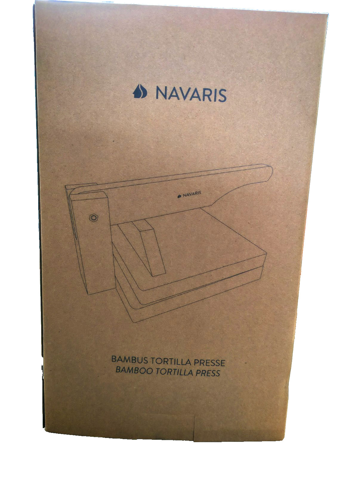 Navaris Tortilla Presse Bambus Ø25cm Taco Maker Teigpresse Wrap Naan HO-A05