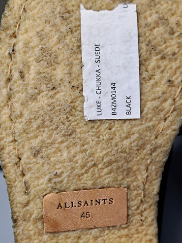 Allsaints, Luke Chukka Suede, Schwarz, Größe 45, Herren
