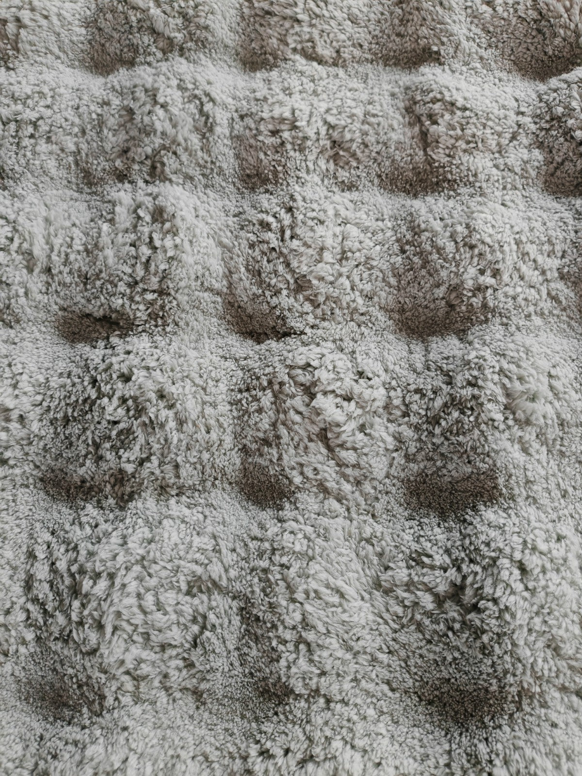 BADIZIO Softdry Badvorleger 50x80cm Pastellgrün 3D Bubbles Hochflor D8