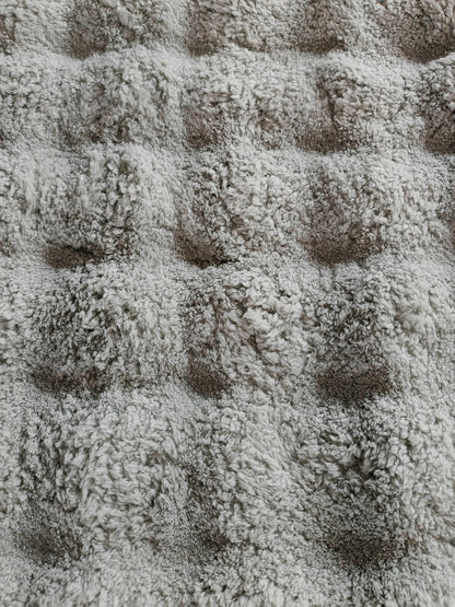 BADIZIO Softdry Badvorleger 50x80cm Pastellgrün 3D Bubbles Hochflor D8