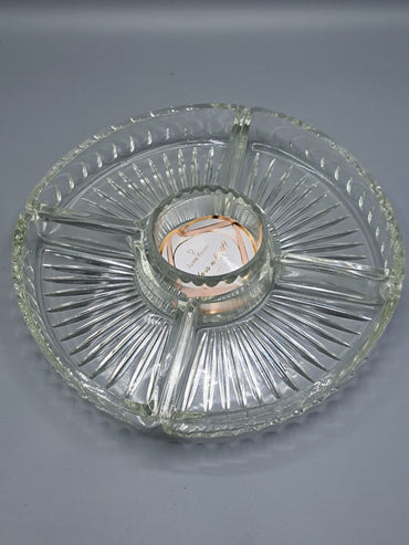 Glasschale, 5 Teile, Glas, Antiquität