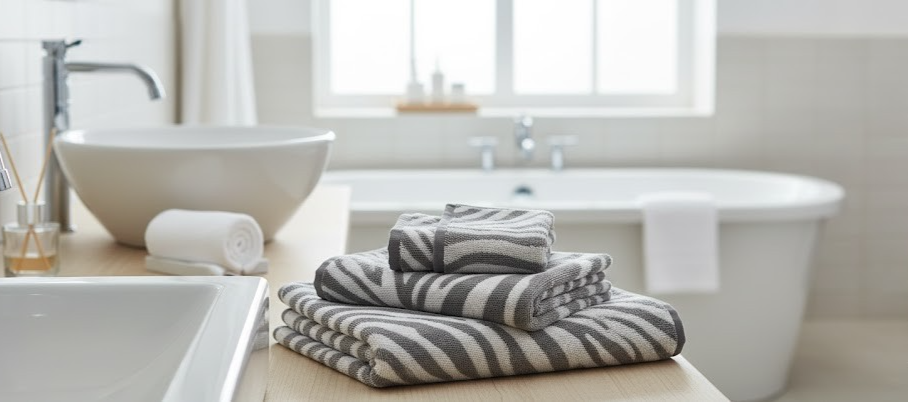 ✅ BADIZIO Softdry Frottier-Set 5tlg. Animal-Design inkl. Badematte