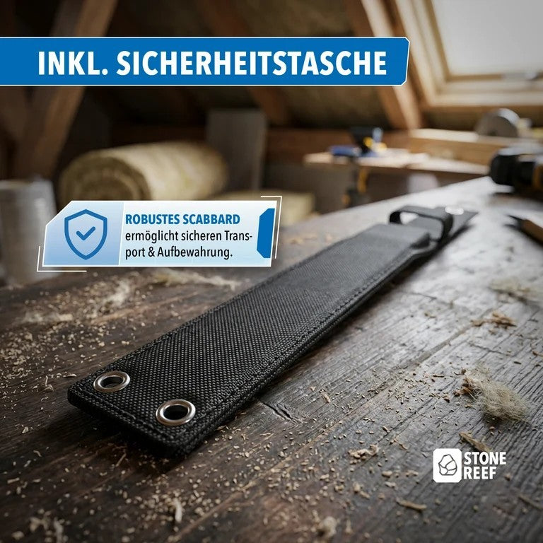 STONEREEF Dämmstoffmesser extra scharf Isoliermesser Dämmwolle Mineralwolle A3