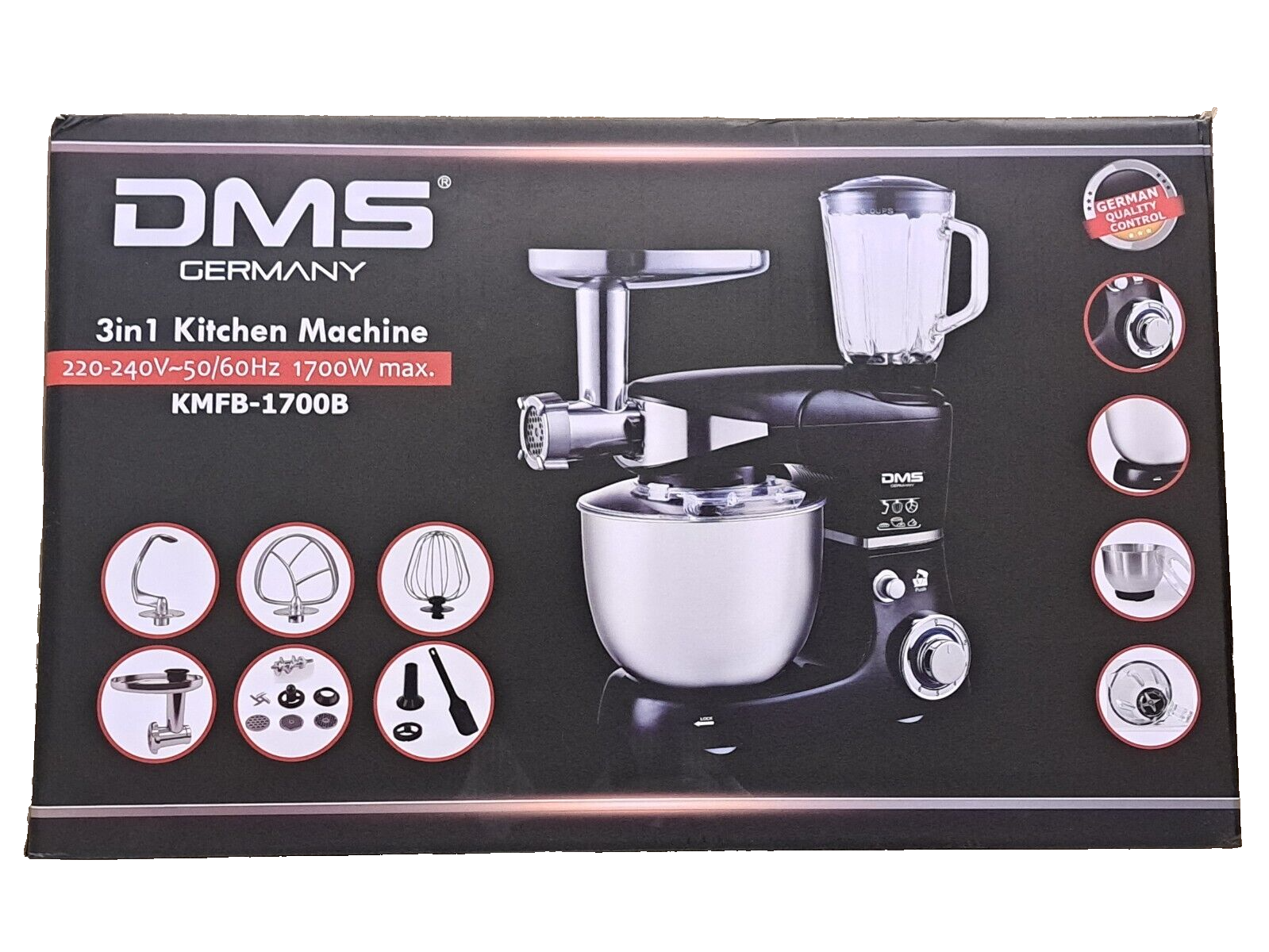 DMS 3 in 1 Küchenmaschine KMFB-1700B