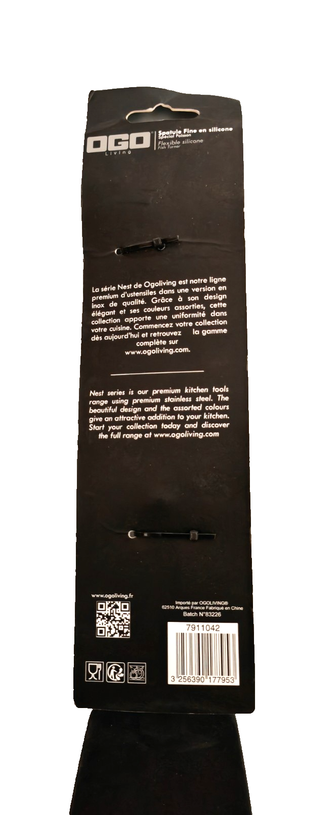 OGO Flexible Silicone Fischwender Silikon Pfannenwender Küchenwender B5