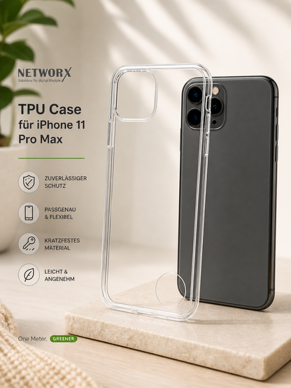 Networx TPU Case iPhone 11 Pro Max Schutzhülle Transparent Handyhülle Stoß A7