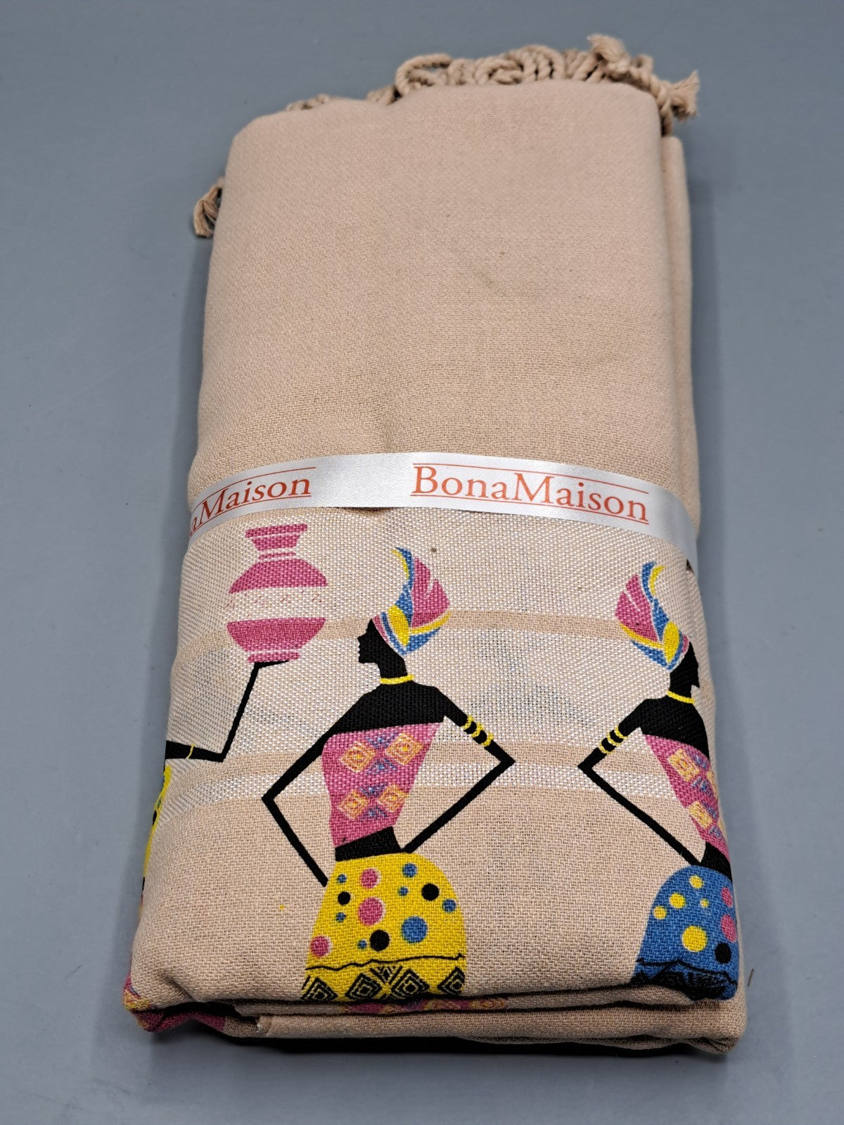 Bonamaison 100% Baumwolle Türkisches dünnes Hamamtuch, Pesthemal, Badetuch