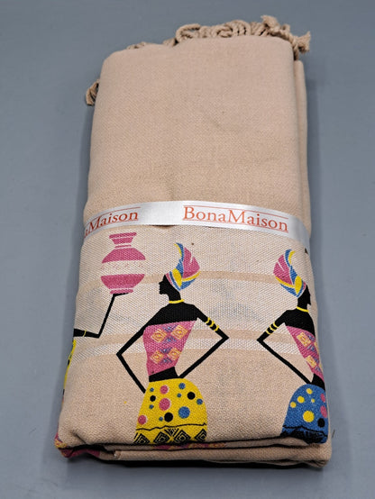 Bonamaison 100% Baumwolle Türkisches dünnes Hamamtuch, Pesthemal, Badetuch