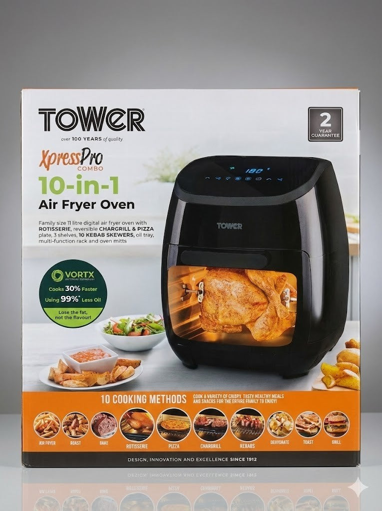 Tower Xpress Pro Combo 10-in-1 Air Fryer Heißluftfritteuse Multifunktion
