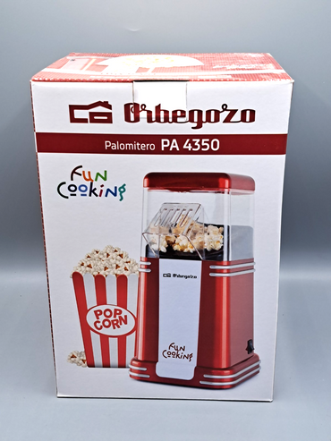 Popcornmaschine Orbegozo Palomitero PA 4350 Vintage 1200W fettfrei & schnell ...