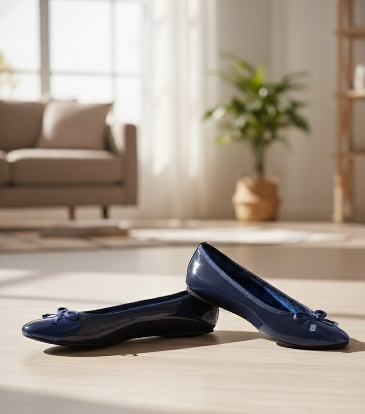 Castro Ballerinas Damen Blau Gr. 41 Flats Slipper Alltag Freizeit Schuhe