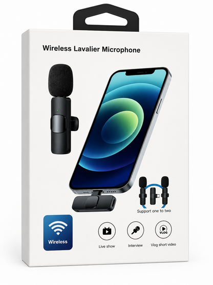 Kabelloses Lavalier Mikrofon USB-C Smartphone Plug & Play Ansteckmikrofon A8