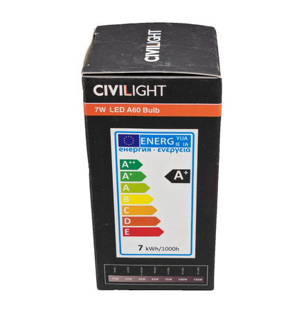 2x CIVILIGHT LED E27 A60 7W 470lm Dim to Warm 2200-2700K Dimmbar Ra97 HA35