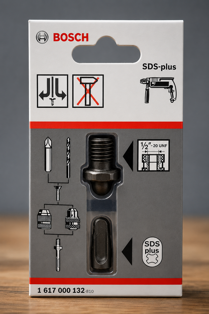 Bosch SDS Plus Aufnahmeschaft Bohrfutter Adapter 1/2"-20 UNF Bohrmaschinen B1