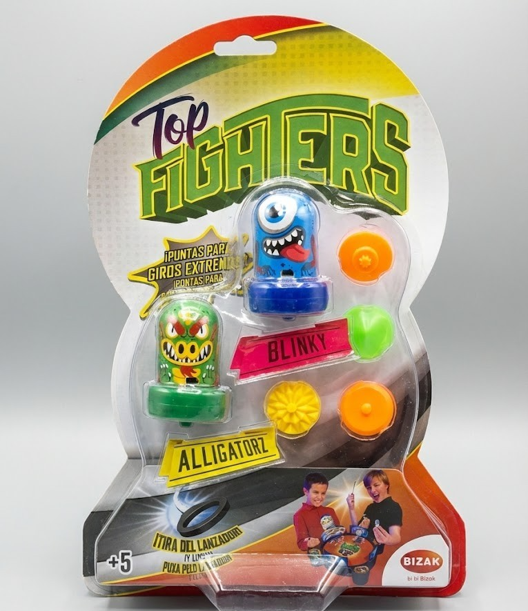 Bizak Top Fighters Set 2 Kreisel 4 Spitzen 2 Launcher Battle Spiel