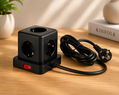 Steckdosenwürfel 9-fach 3x USB-A USB-C Mehrfachsteckdose TÜV GS Überspannung SA6
