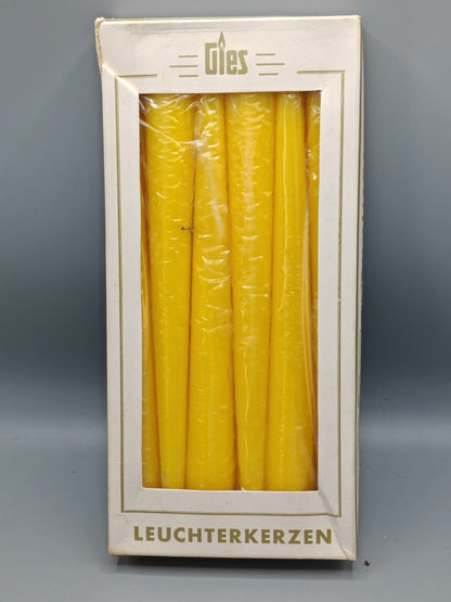 Gies Leuchtkerzen, 250mm lang, 12 Stück, Gelb