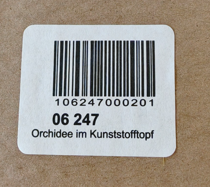 Künstliche Orchidee Weiß im Topf 55 cm Kunstblume Phalaenopsis Dekopflanze C2