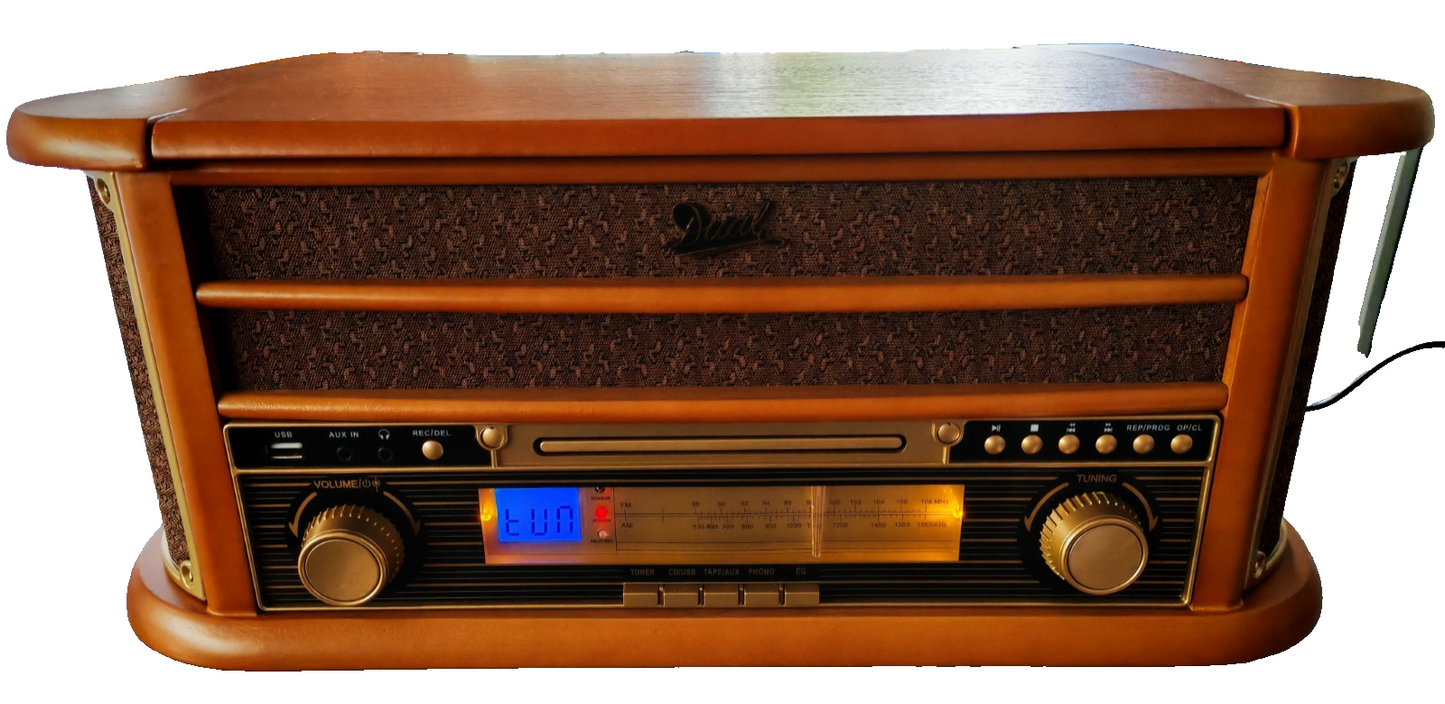 Dual NR4-1 Radioplattenspieler Braun Retro Radio Plattenspieler Nostalgie C03
