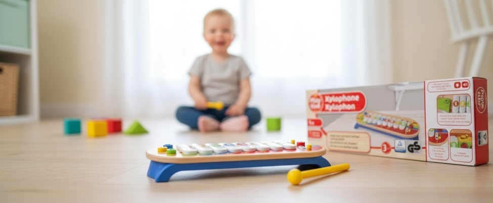Playtive Xylophon Echtholz Kunststoff Kinder Musikinstrument Spielzeug