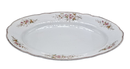 Porzellan Speiseservice Blumendekor Goldrand Teller Schüsseln Sauciere