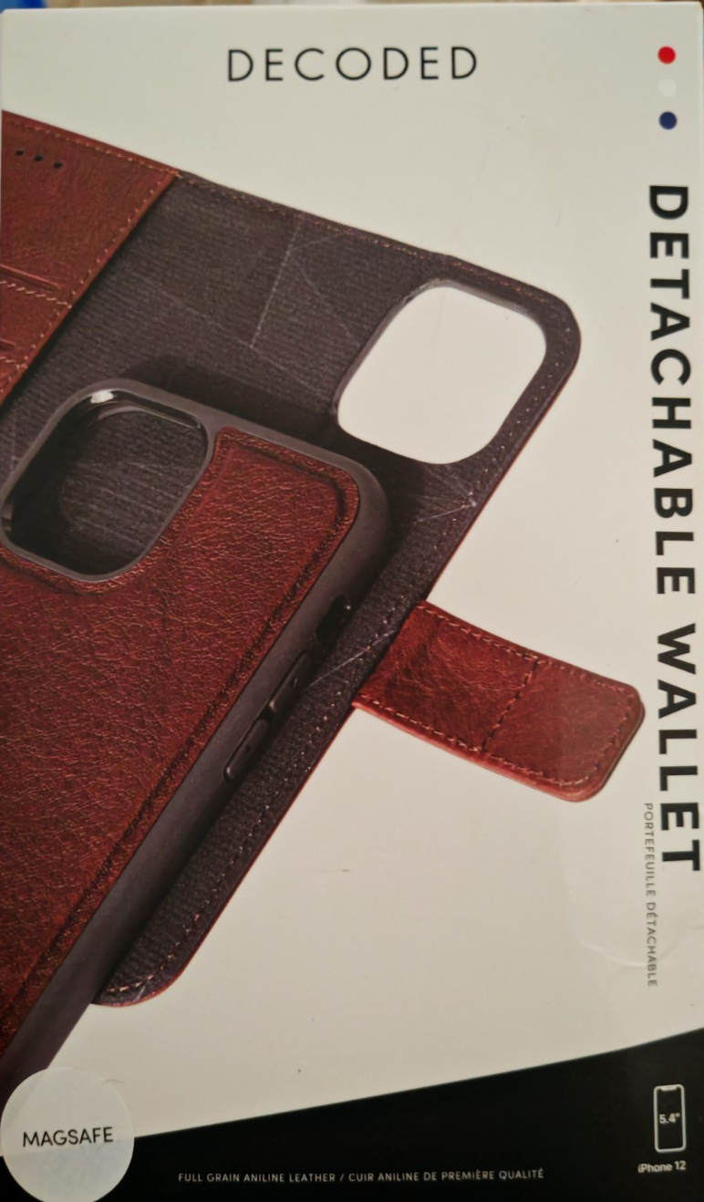 DECODED Detachable Wallet für iPhone 12 – Braun – MagSafe – Echtleder A9
