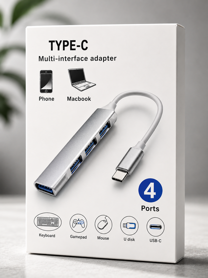 Amazon USB-C Multi Interface Adapter 4x USB Port Hub OTG Verteiler USB 3.0 A6