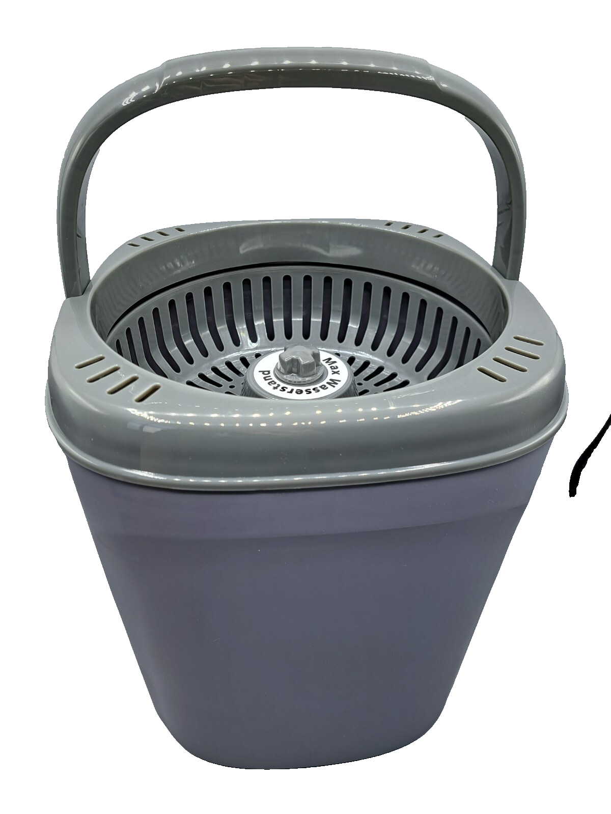 HSE Wischer Set Wischmop Schrubber Bodenwischer Eimer Pedal Mikrofaser Grau HA28