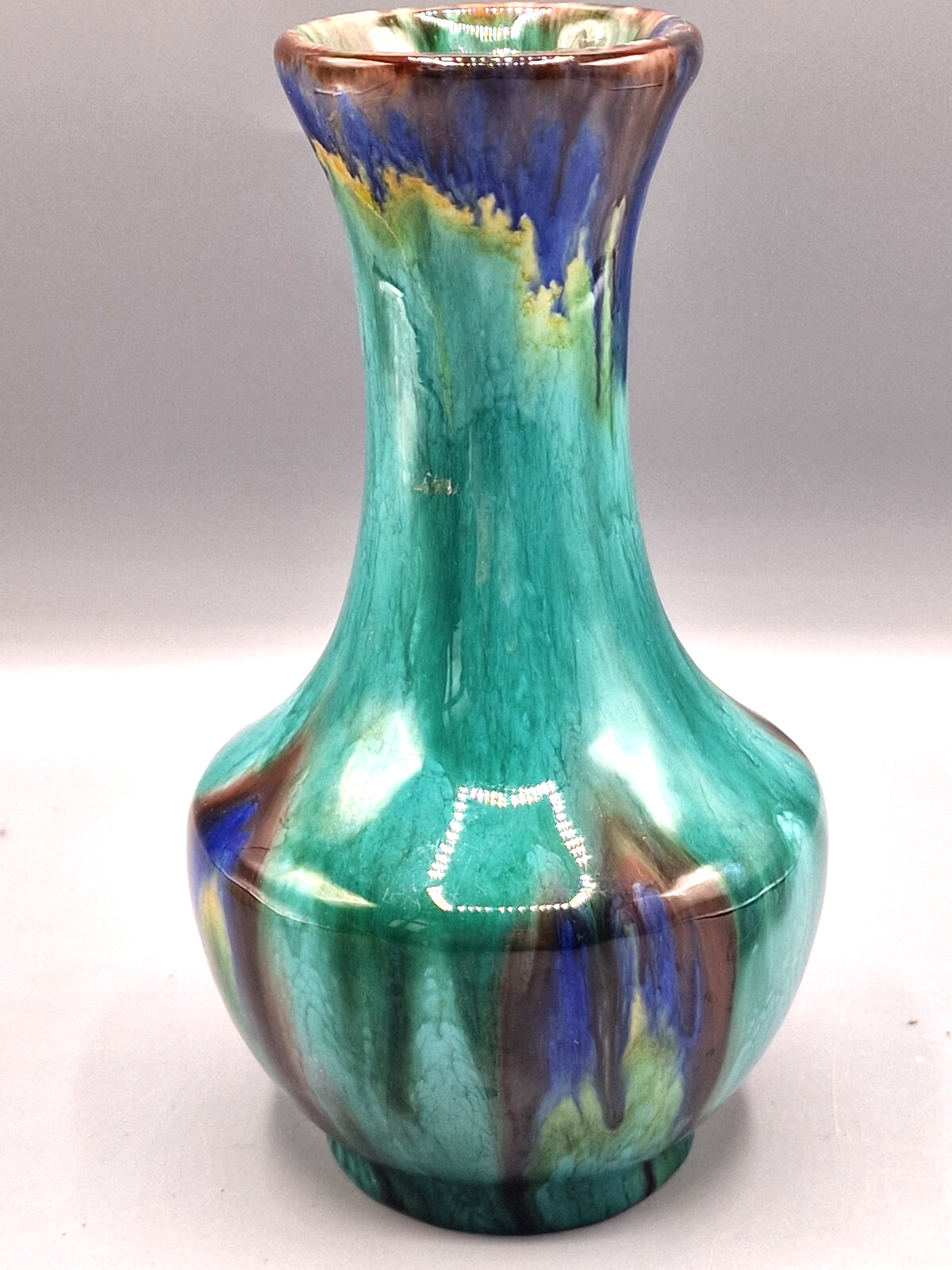 Keramik Vase Höhe 16 cm Antiquität Kunst Dekoration Sammlerobjekt