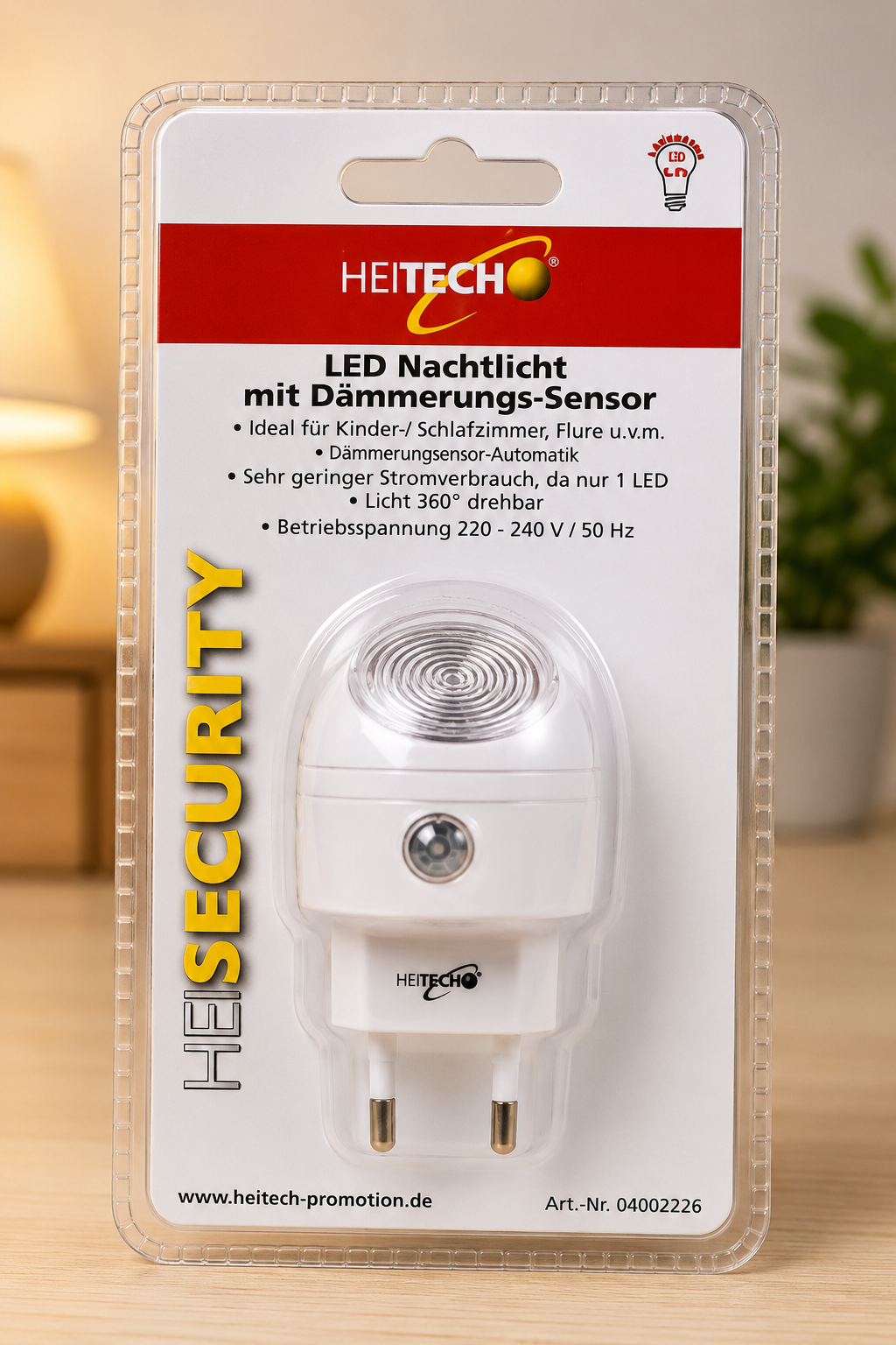 Heisecurity LED Nachtlicht mit Dämmerungssensor Steckdosenlicht Orientierung A8
