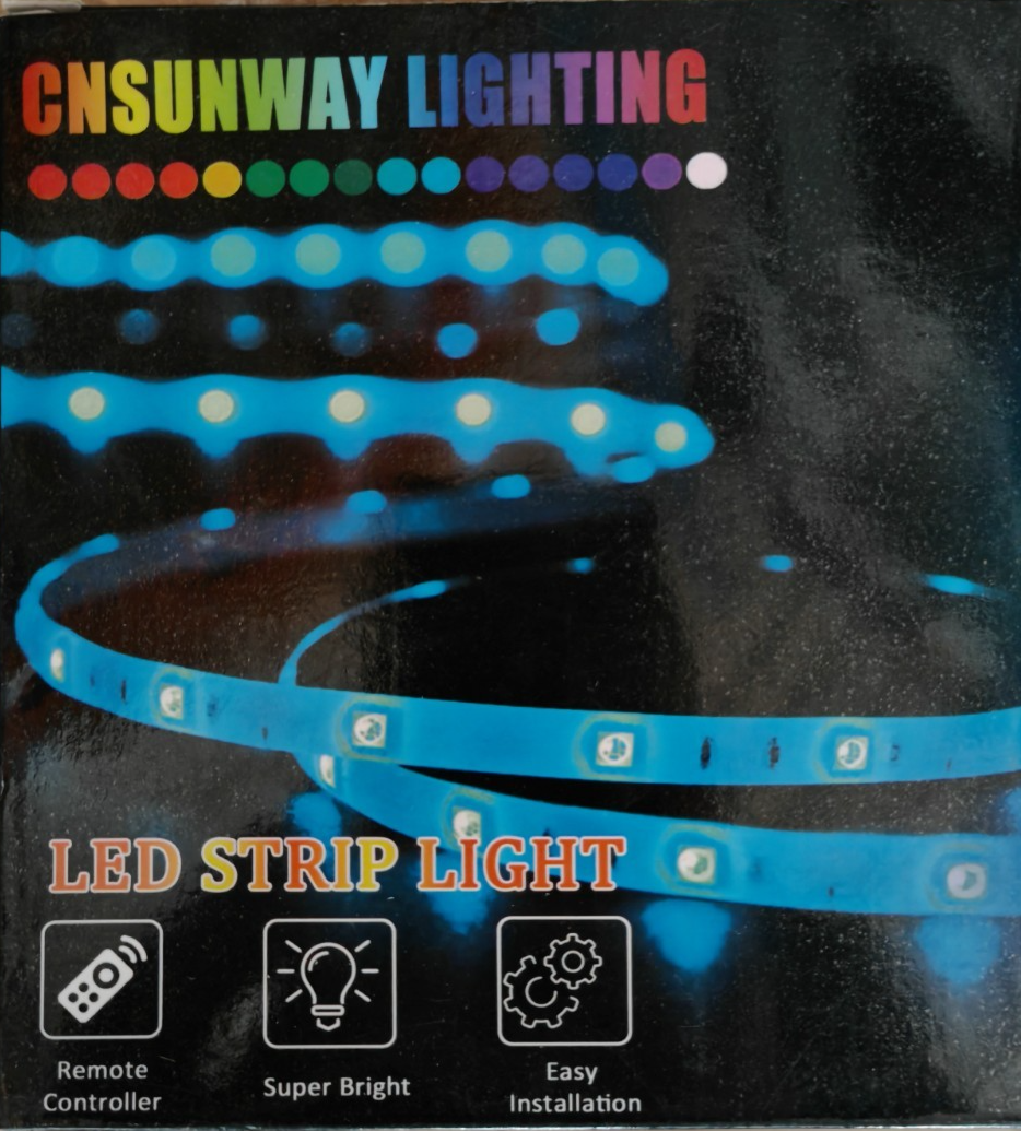 CNSUNWAY RGB LED Strip 5050 24V Lichtband Farbwechsel mit Fernbedienung HA35