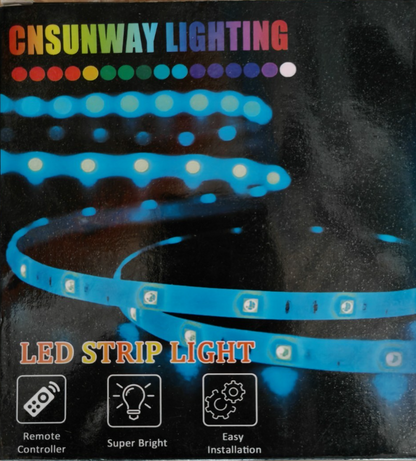 CNSUNWAY RGB LED Strip 5050 24V Lichtband Farbwechsel mit Fernbedienung HA35