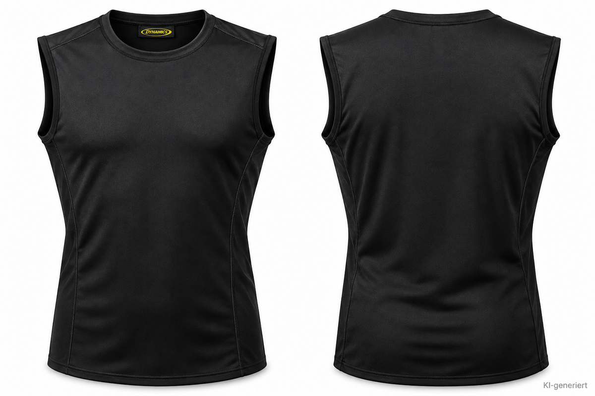 DYNAMICS Quantum Funktionsshirt Gr. S Schwarz Ärmellos Radshirt Unterhemd Z