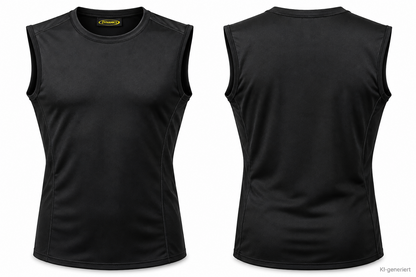 DYNAMICS Quantum Funktionsshirt Gr. S Schwarz Ärmellos Radshirt Unterhemd Z