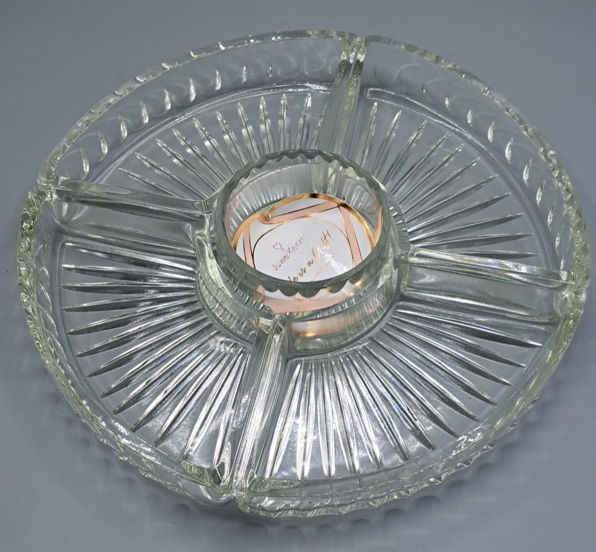 Glasschale 5-teilig Glas Antiquität Vintage Schale Dessertschale Set
