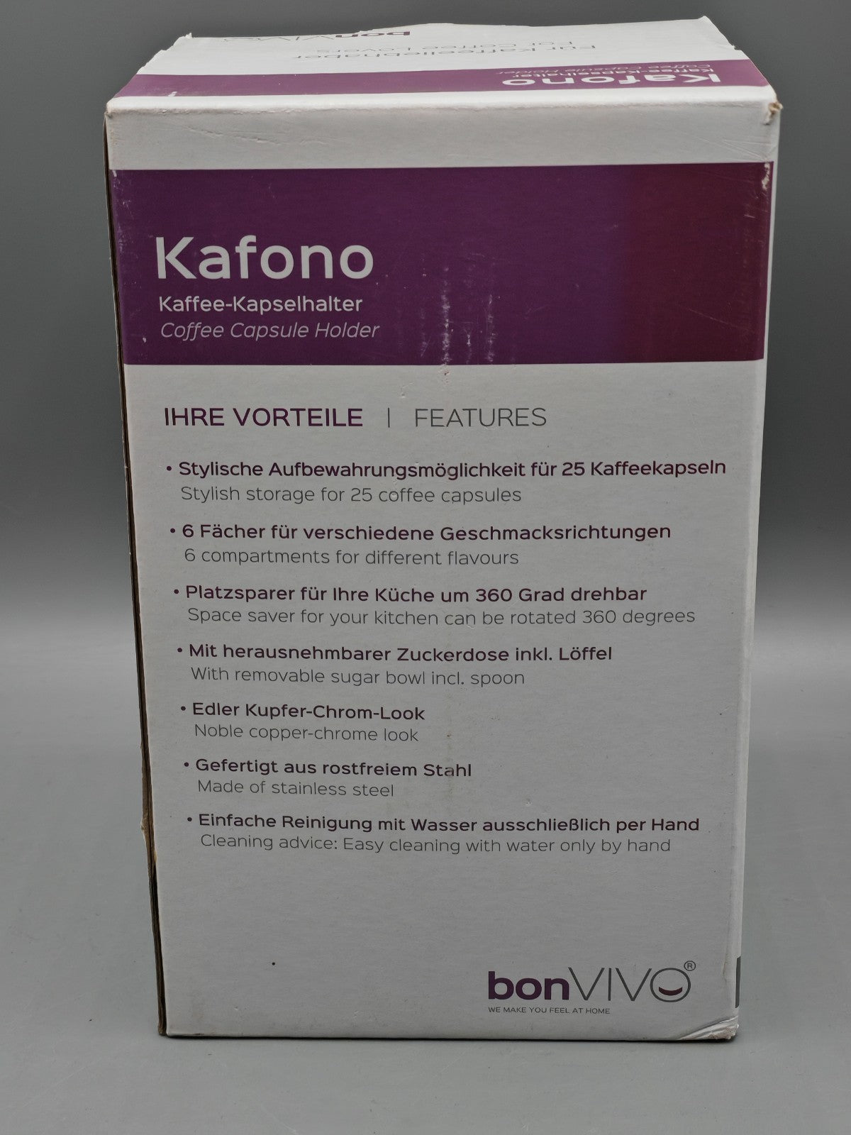 BonVivo Kafono Kaffeekapselhalter 25 Kapseln Espresso Kapsel Organizer