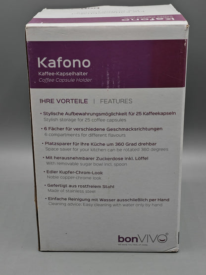 BonVivo Kafono Kaffeekapselhalter 25 Kapseln Espresso Kapsel Organizer